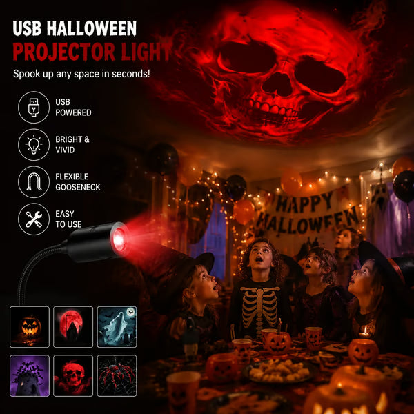 🎃HOT SALE 50% OFF👻Plug-&-Play Halloween HD Star Projector. Spooky Night Light for Room Party Decor