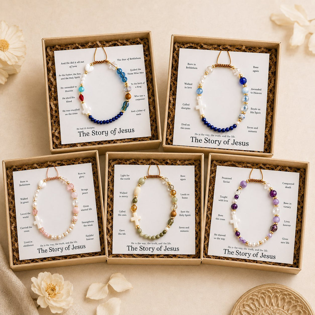 ✝️Handmade Story of Jesus Bracelet❤️Wear the Story. Carry the Faith.