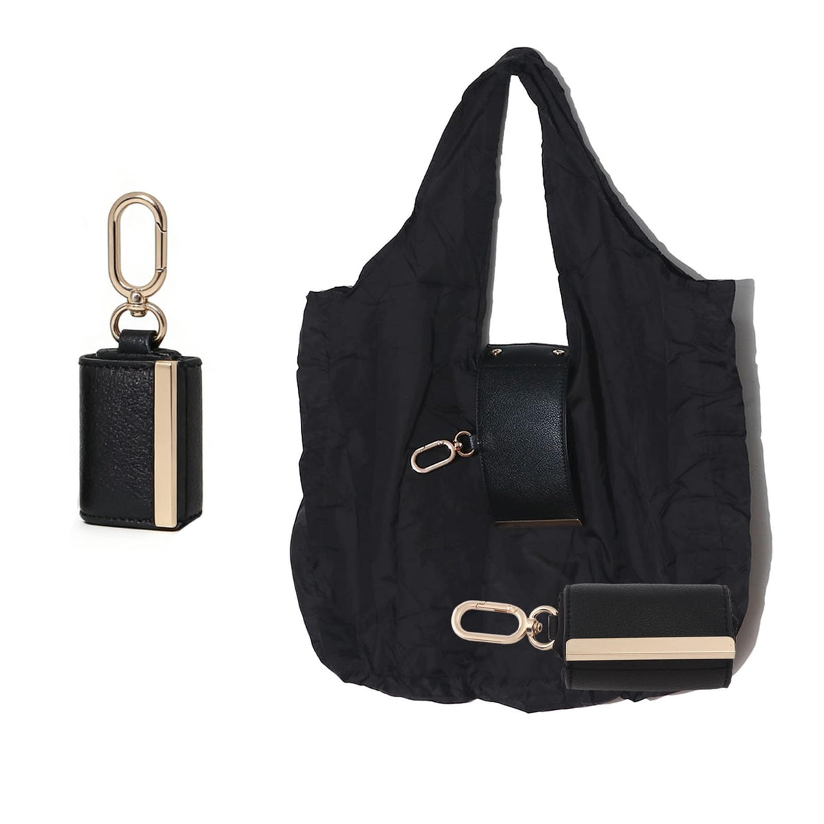 🔥LAST DAY SALE Buy 1 Get 1 Free-👜✨Foldable Shopping Bag Keychain Eco-Friendly Reusable Tote Bag