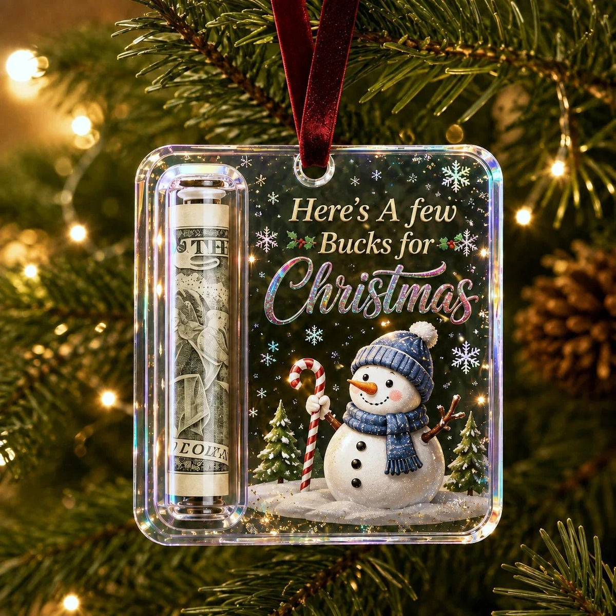 🔥LAST DAY ONLY $8.99🎄Christmas Cash Gift Ornament- Make Cash Feel Like A Real Christmas Gift💵