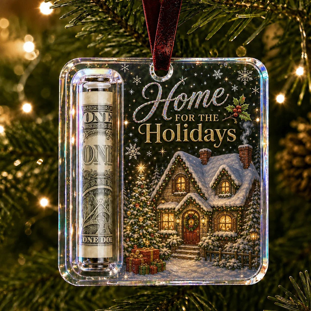 🔥LAST DAY ONLY $8.99🎄Christmas Cash Gift Ornament- Make Cash Feel Like A Real Christmas Gift💵