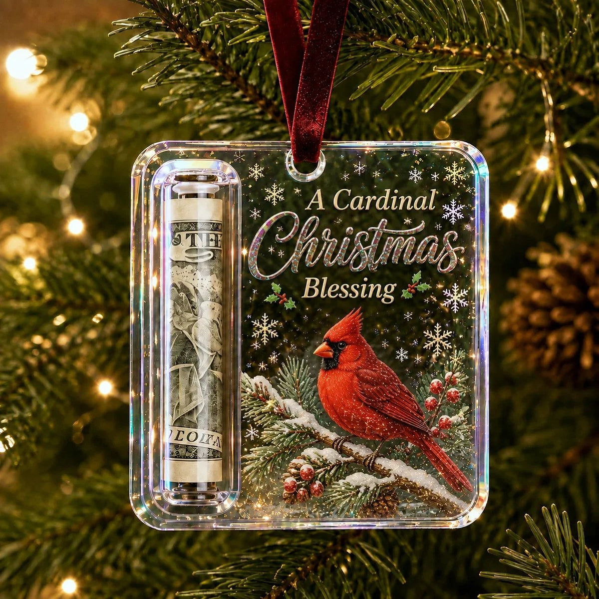 🔥LAST DAY ONLY $8.99🎄Christmas Cash Gift Ornament- Make Cash Feel Like A Real Christmas Gift💵