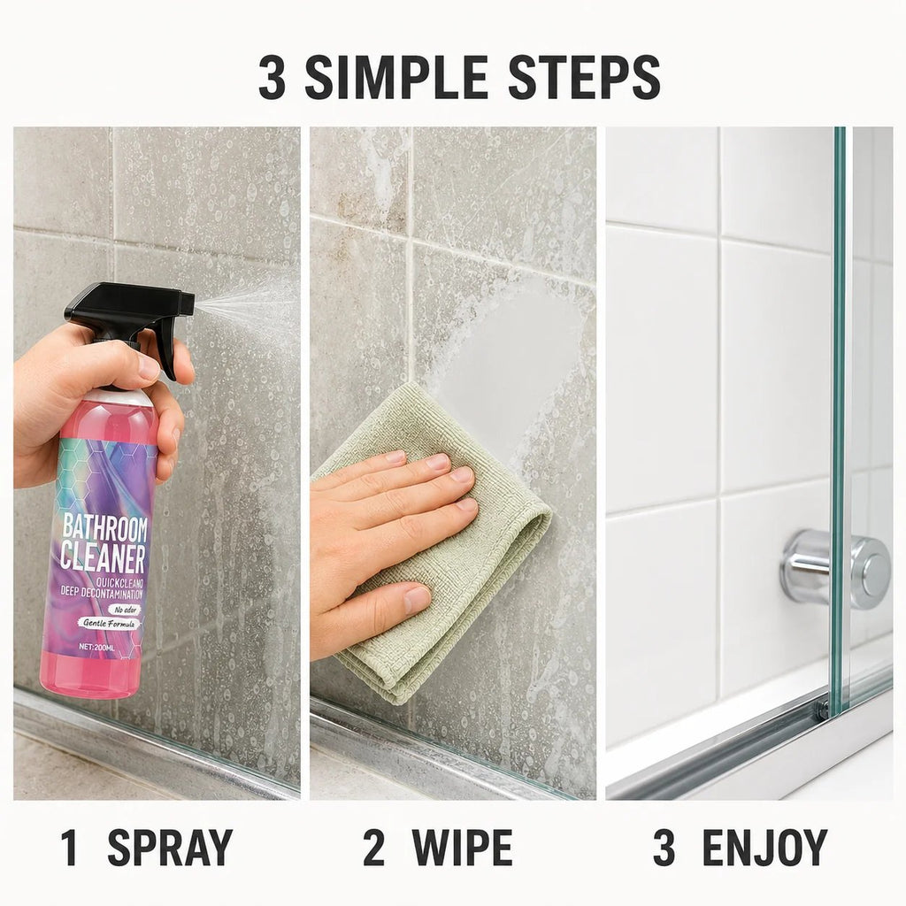 Bathroom Cleaner: Sparkle in Seconds. No Harsh Fumes