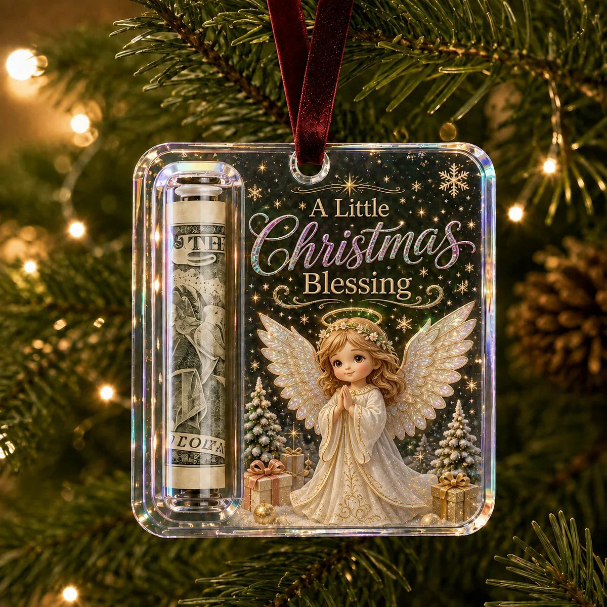🔥LAST DAY ONLY $8.99🎄Christmas Cash Gift Ornament- Make Cash Feel Like A Real Christmas Gift💵