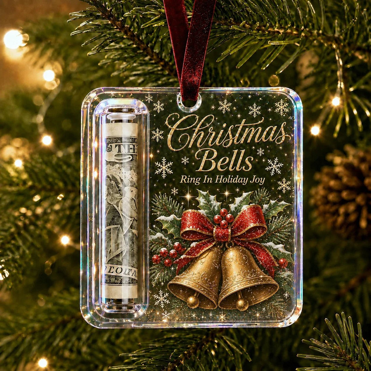 🔥LAST DAY ONLY $8.99🎄Christmas Cash Gift Ornament- Make Cash Feel Like A Real Christmas Gift💵