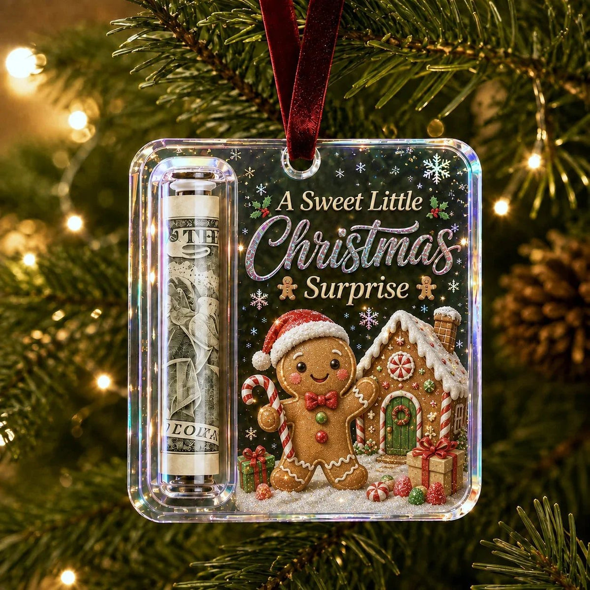 🔥LAST DAY ONLY $8.99🎄Christmas Cash Gift Ornament- Make Cash Feel Like A Real Christmas Gift💵
