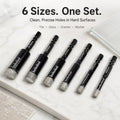🔥LAST DAY SALE 49% OFF-6 Pcs Diamond Drill Bits Set, 1/4 5/6 3/8 1/2 Inch Brazed Diamond Drill Bits for Precision Drilling in Tile Ceramic Glass Granite Marble Masonry