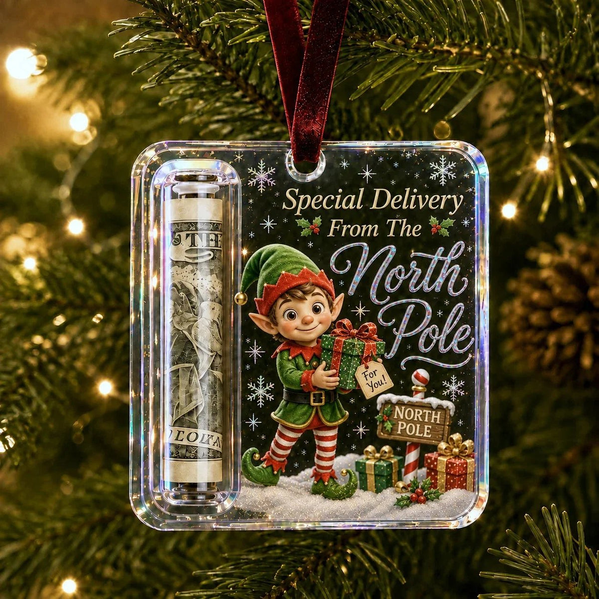 🔥LAST DAY ONLY $8.99🎄Christmas Cash Gift Ornament- Make Cash Feel Like A Real Christmas Gift💵