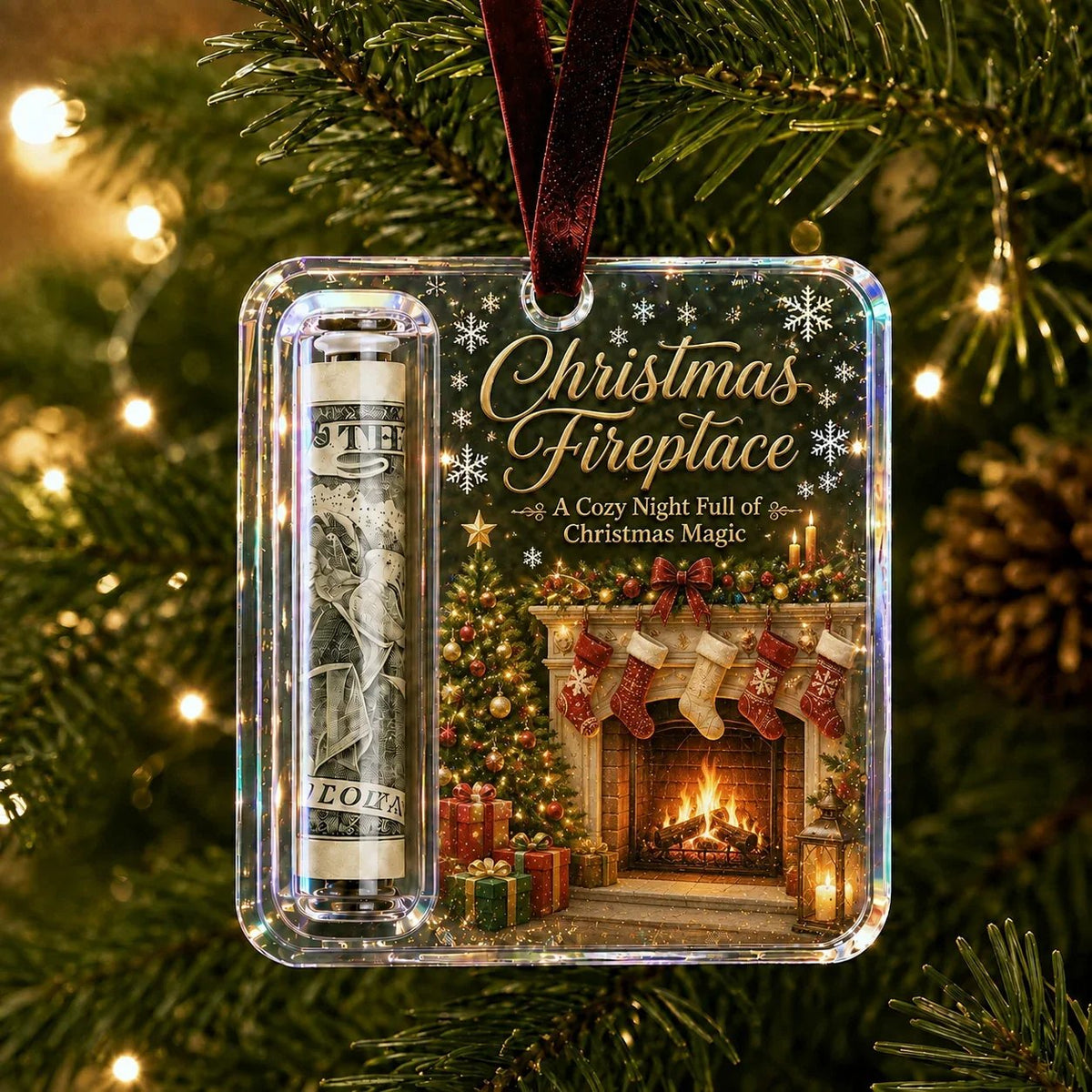 🔥LAST DAY ONLY $8.99🎄Christmas Cash Gift Ornament- Make Cash Feel Like A Real Christmas Gift💵