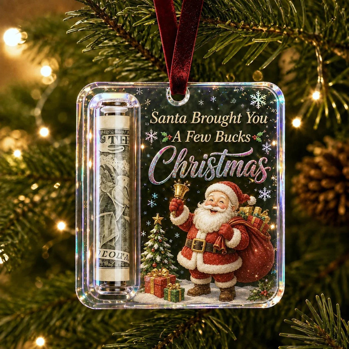 🔥LAST DAY ONLY $8.99🎄Christmas Cash Gift Ornament- Make Cash Feel Like A Real Christmas Gift💵