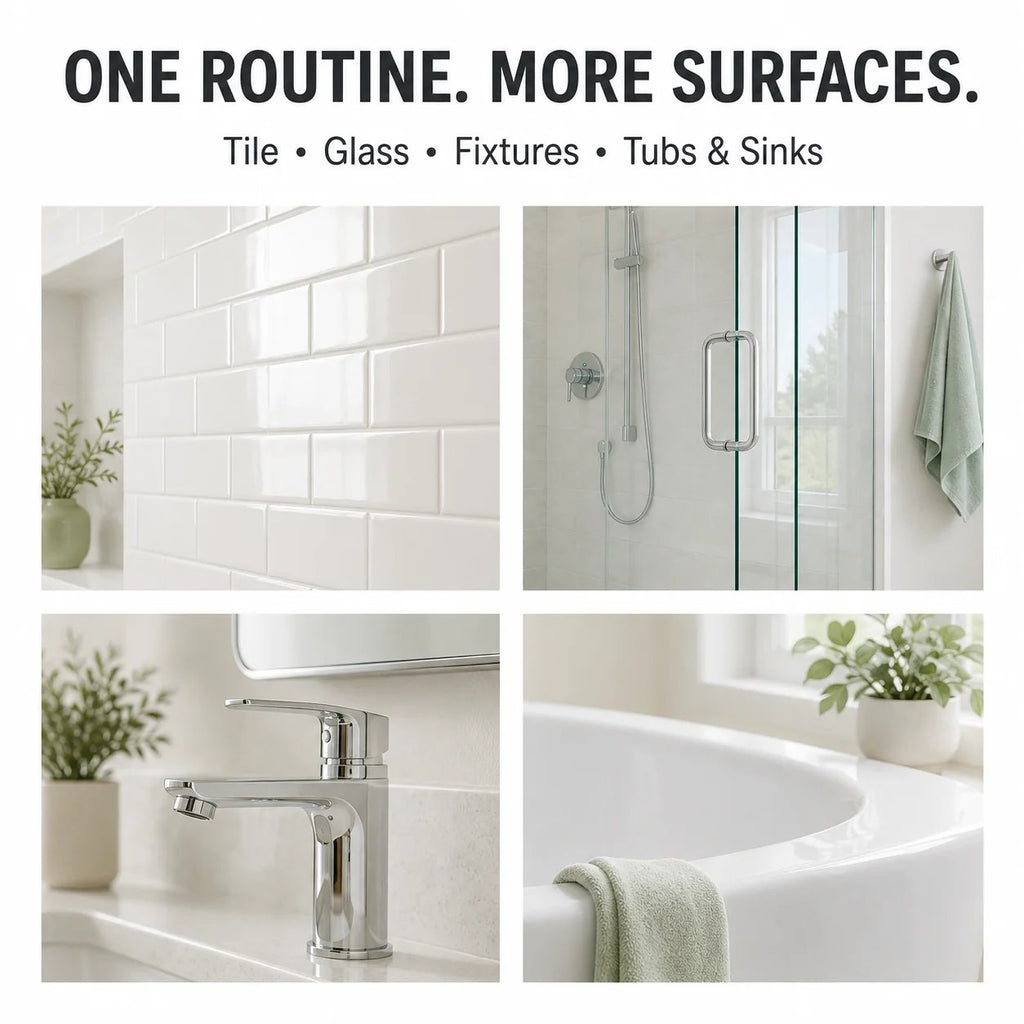 Bathroom Cleaner: Sparkle in Seconds. No Harsh Fumes