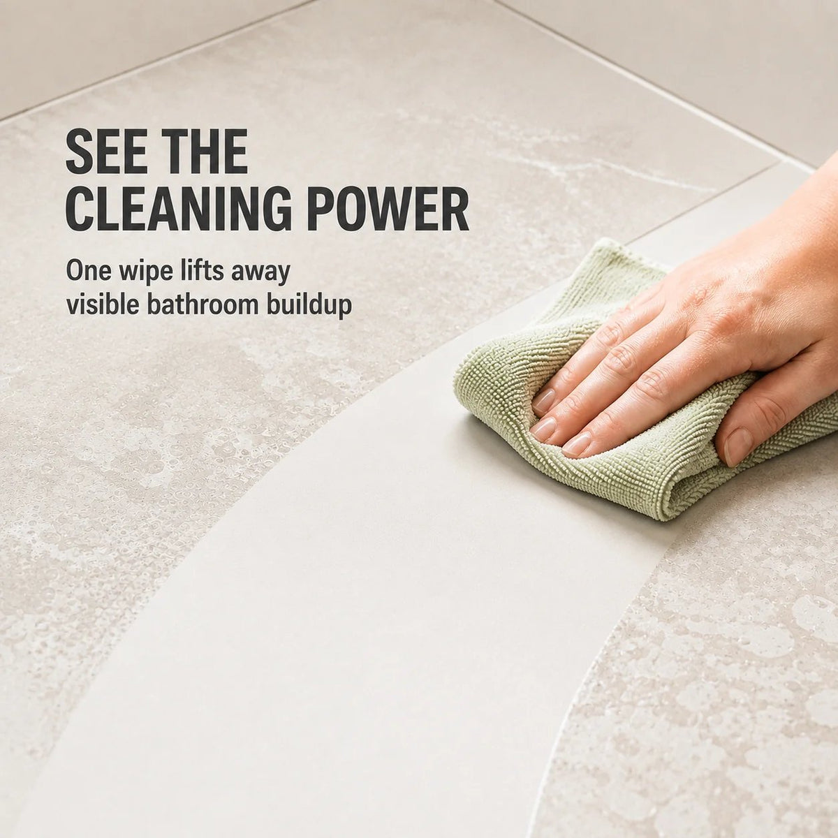Bathroom Cleaner: Sparkle in Seconds. No Harsh Fumes