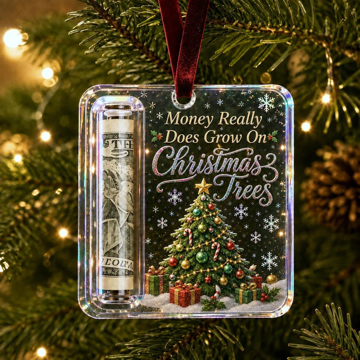 🔥LAST DAY ONLY $8.99🎄Christmas Cash Gift Ornament- Make Cash Feel Like A Real Christmas Gift💵