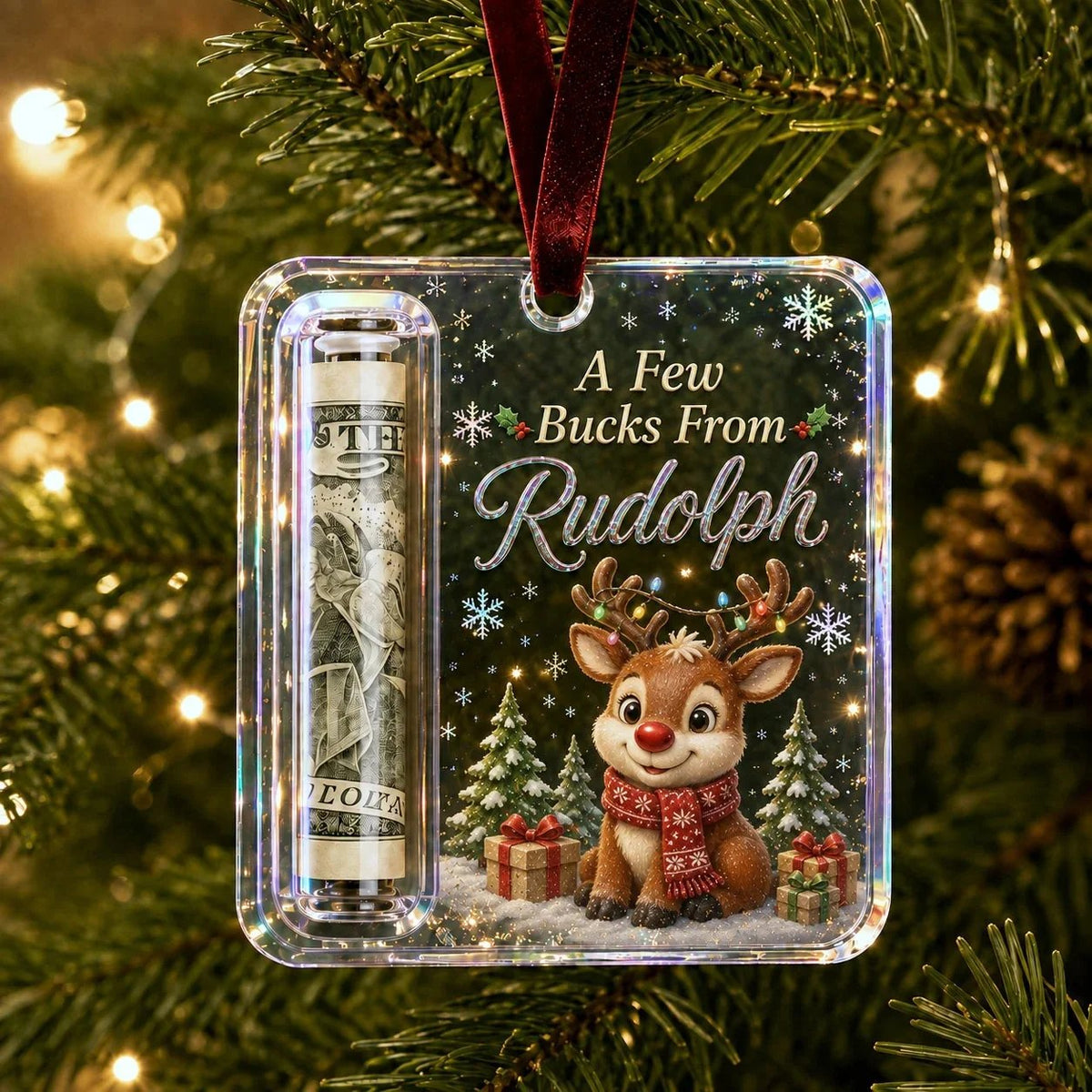 🔥LAST DAY ONLY $8.99🎄Christmas Cash Gift Ornament- Make Cash Feel Like A Real Christmas Gift💵