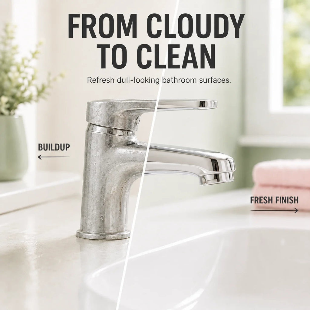 Bathroom Cleaner: Sparkle in Seconds. No Harsh Fumes
