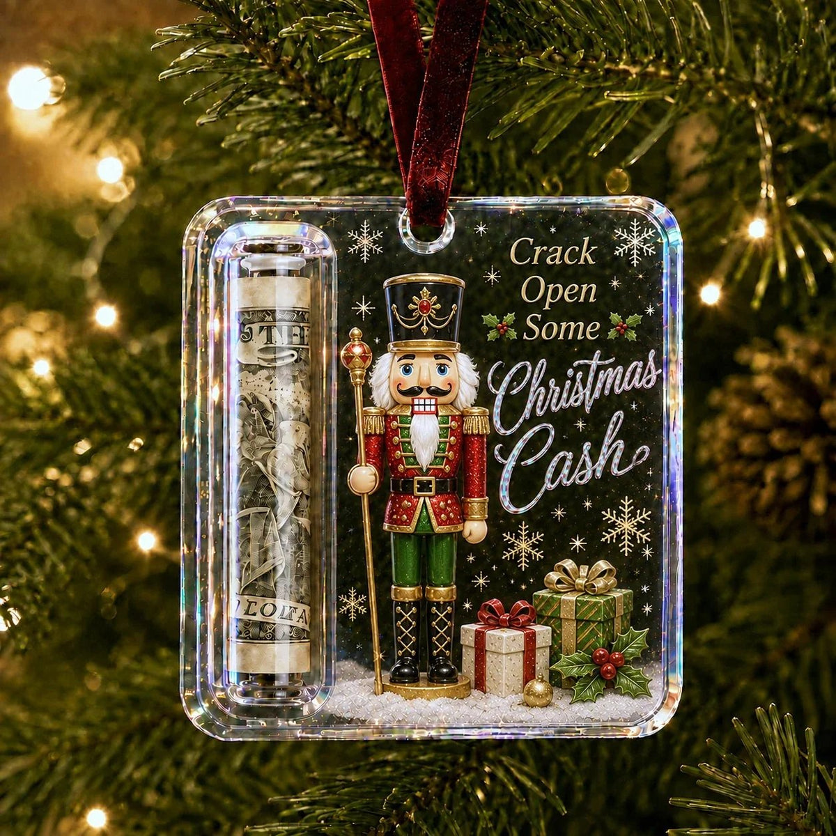 🔥LAST DAY ONLY $8.99🎄Christmas Cash Gift Ornament- Make Cash Feel Like A Real Christmas Gift💵