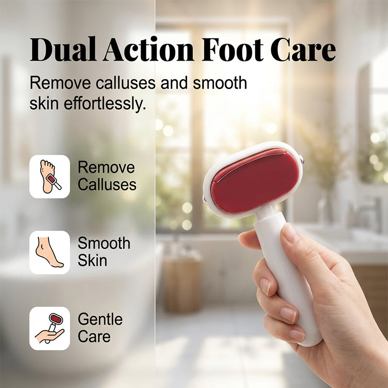 🦶Dual‑Sided Foot Callus Remover. Replaceable Stainless Steel Blade Foot Scraper