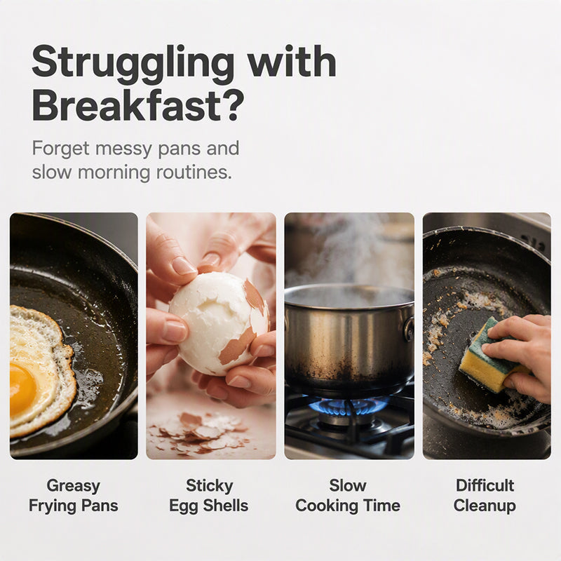 🥳2026 HOT SALE🥳💞50K+ SOLD! 🥗🎁 50% OFF! Microwave Egg Poacher——Dual‑cavity. non‑stick & easy clean. Healthier than frying – stock up & save! 🏠✅